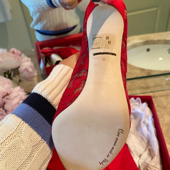 BRAND NEW DOLCE & GABBANA BETH RED LACW TOE ANKE BOOTS - Picture 10 of 16